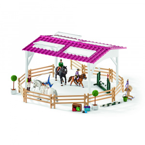 SCHLEICH 2542389 SCUOLA DI EQUITAZIONE CON CAVALLI E CAVALLERIZZE