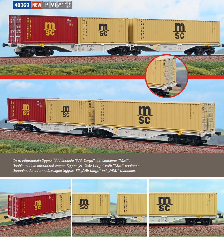 ACME 40369 CARRO INTERMODALE CON 3 CONTAINER