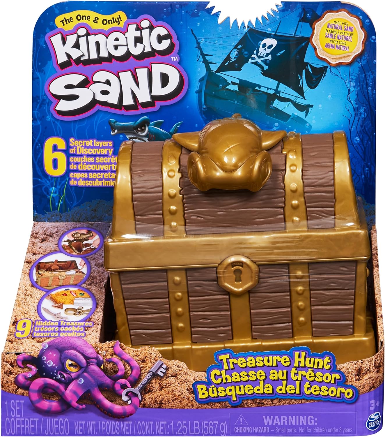 SPINMASTER 6062080 KINETIC SAND PLAYSET CACCIA ALT ESORO