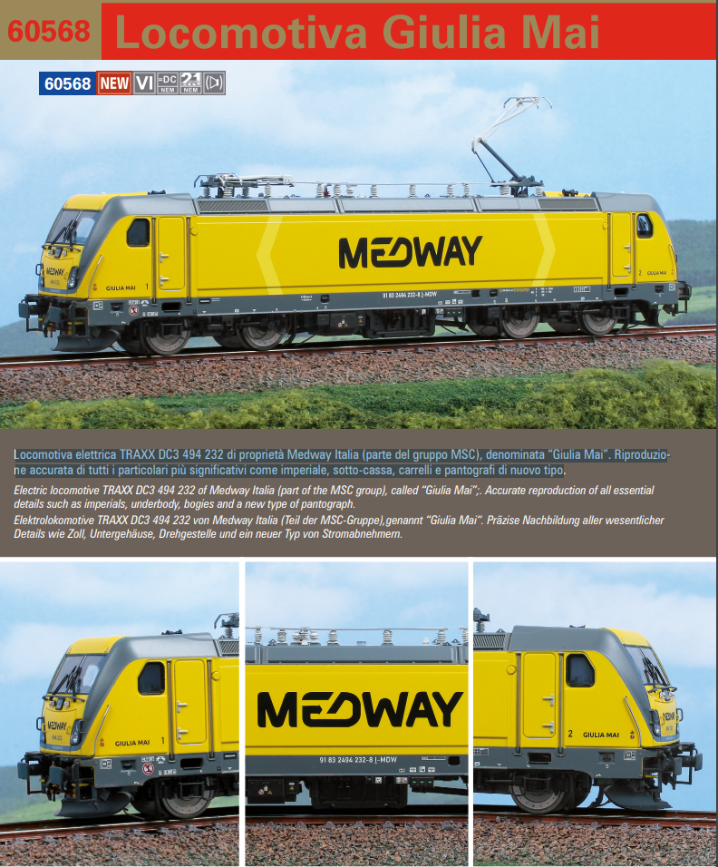 ACME 60568 LOCOMOTIVA ELETTRICA MEDWAY "GIULIA MAI"