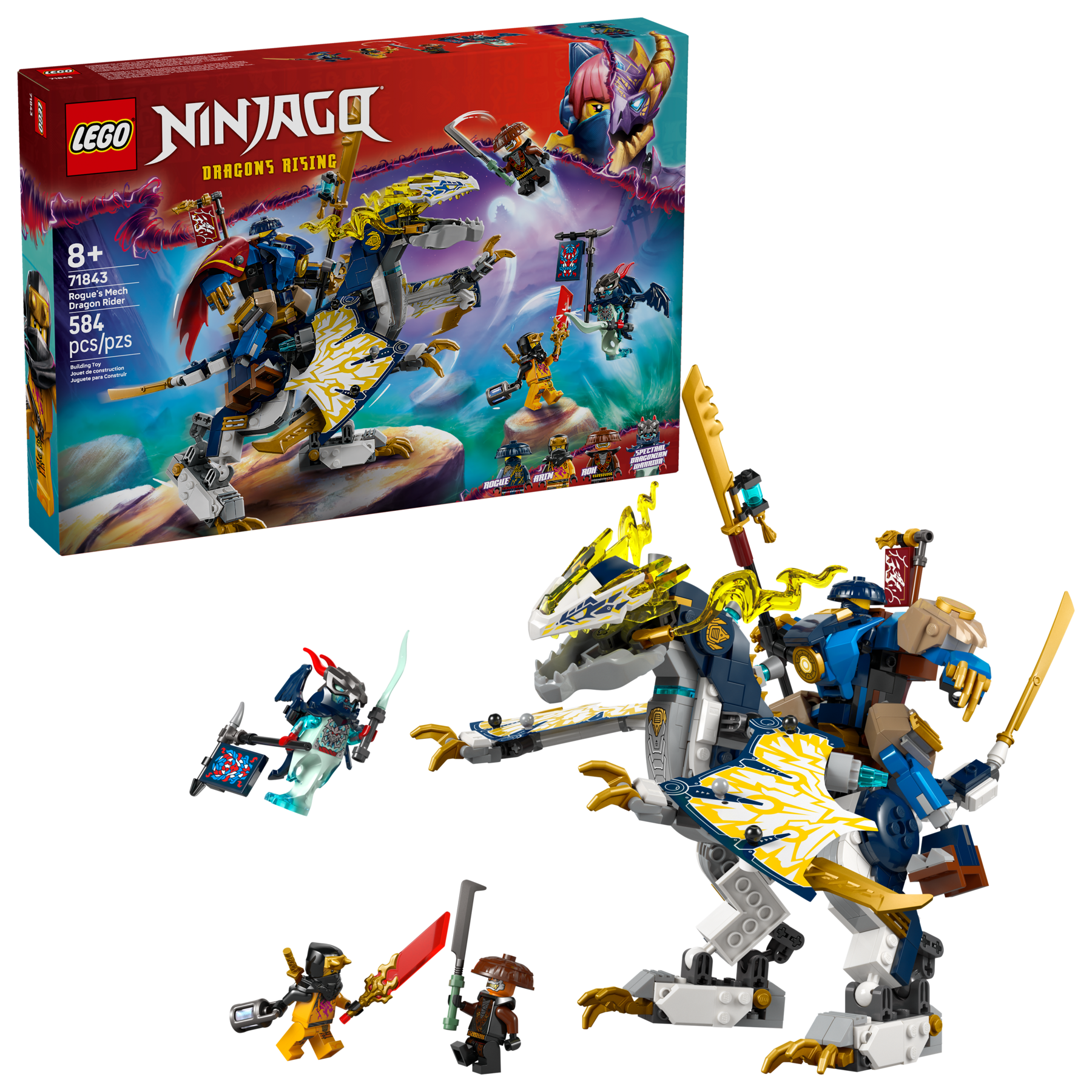 LEGO 71843 MECH CAVALCA DRAGO DI ROGUE NINJAGO