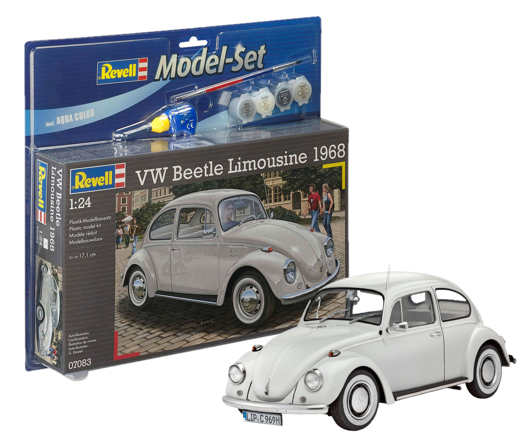 REVELL 67083 KIT DI  MONTAGGIO VW BEETLE LIMOUSINE 1968 SCALA 1/24