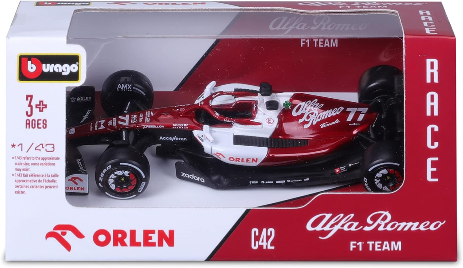 BURAGO 1838067 ALFA ROMEO F1 TEAM BOTTAS SCALA  1/43