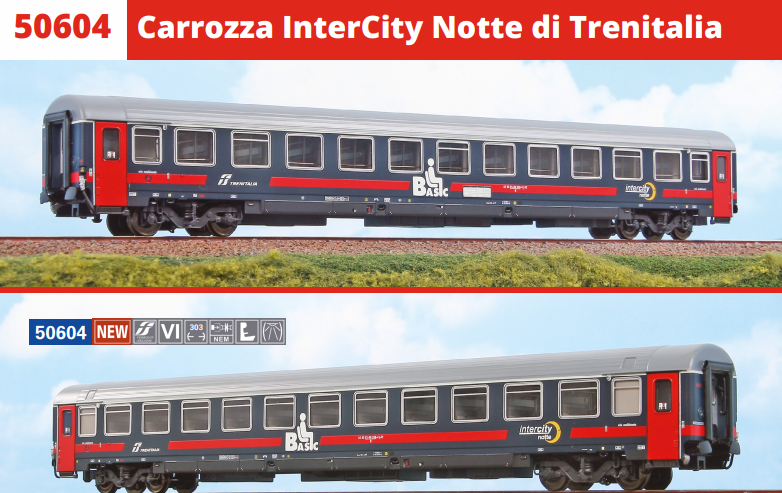 ACME 50604 CARROZZA "INTERCITY NOTTE" DI TRENITALIA