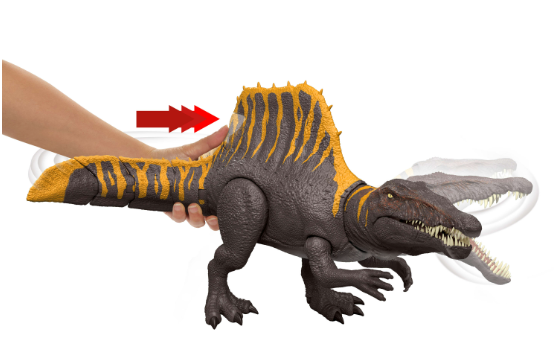 MATTEL JGB56 JURASSIC WORLD REBIRTH SPINOSAURO ATTACCO FURIOSO