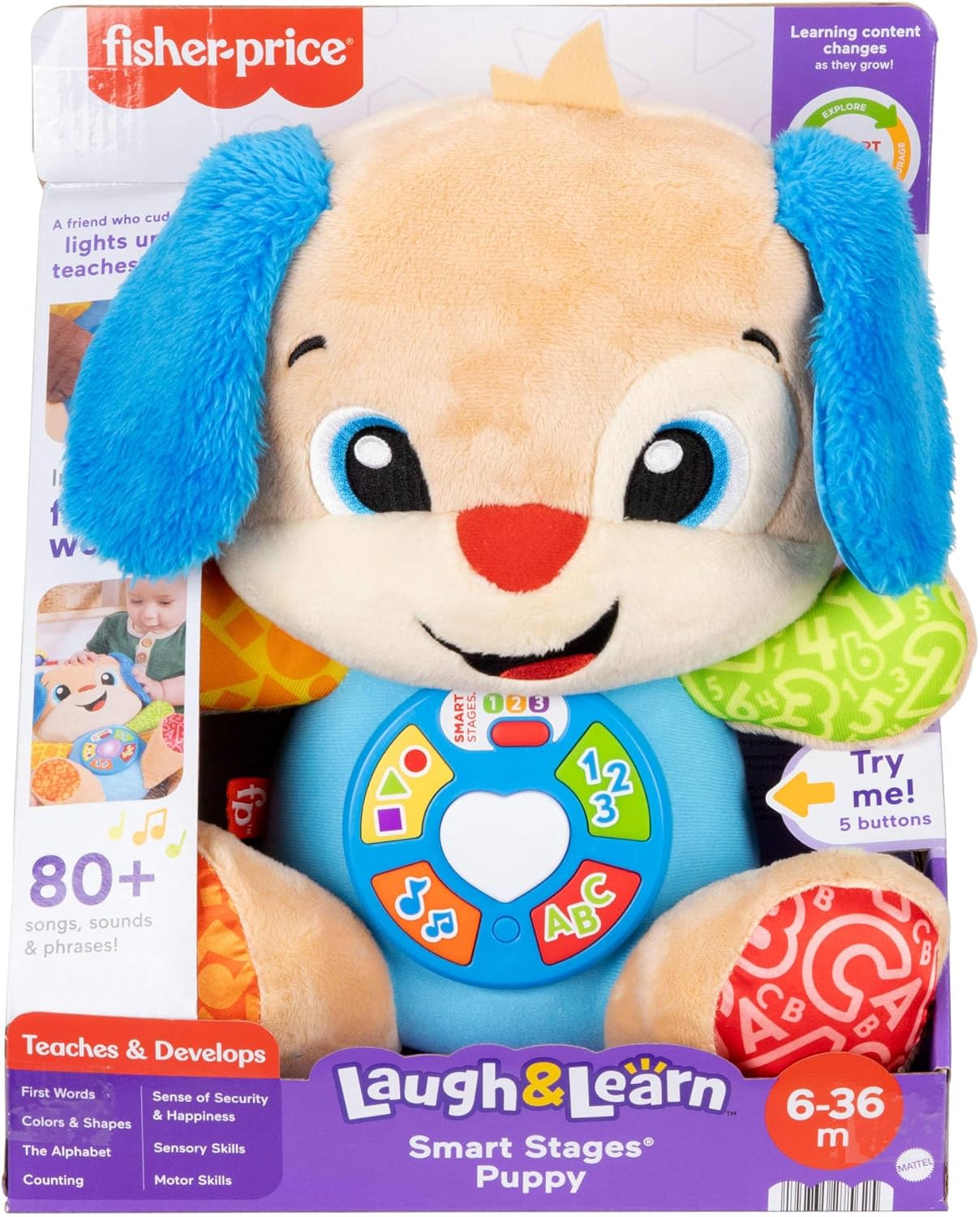 FISHER PRICE JFD26 CAGNOLINO SMART STAGES RIDI E IMPARA