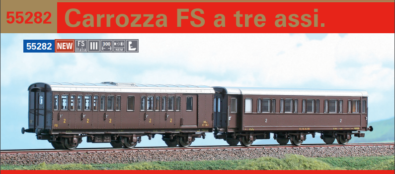 ACME 55282 SET 2 CARROZZE FS A 3 ASSI