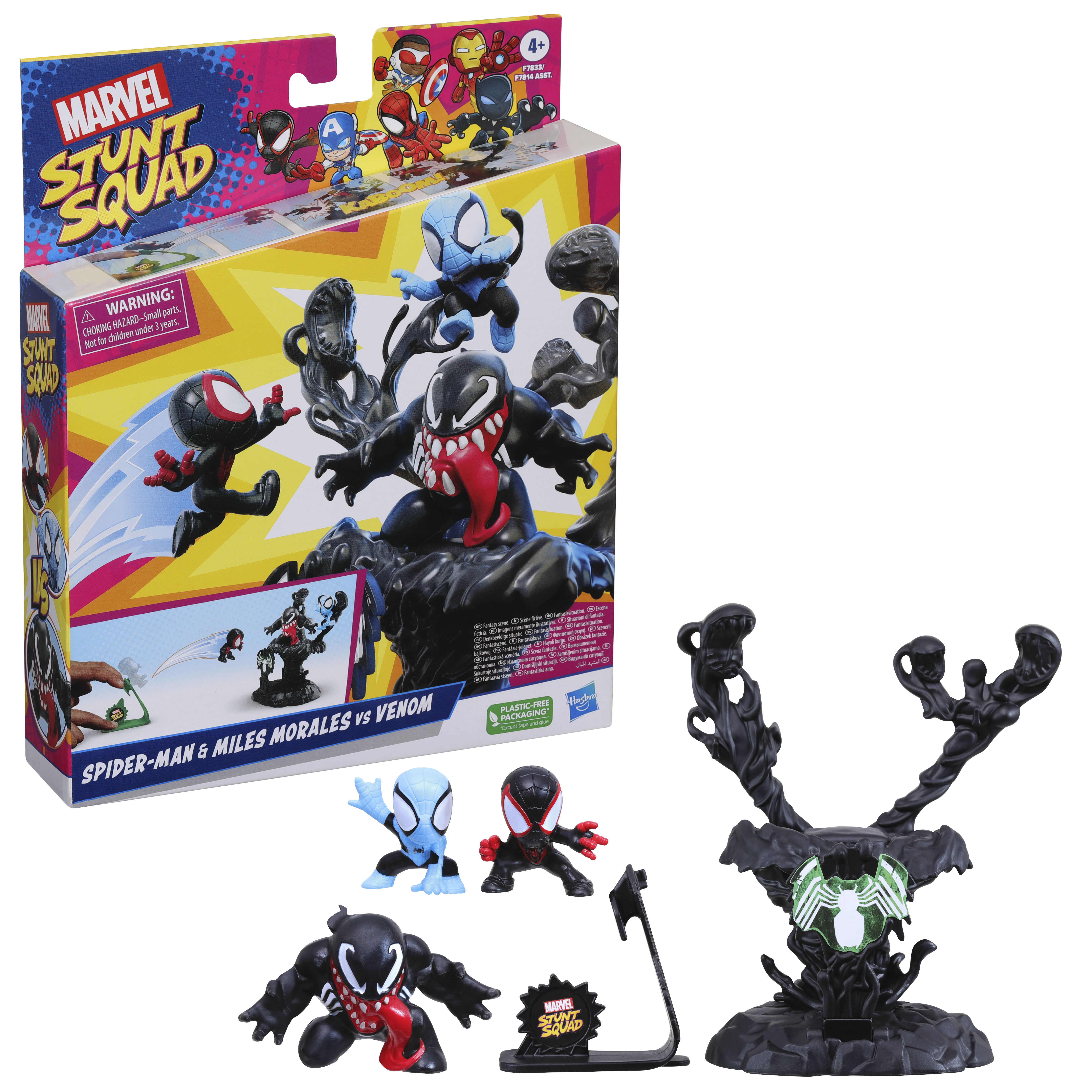 HASBRO F7833 AVENGERS STUN SQUAD SPIDERMAN & MILES MORALES VS VENOM