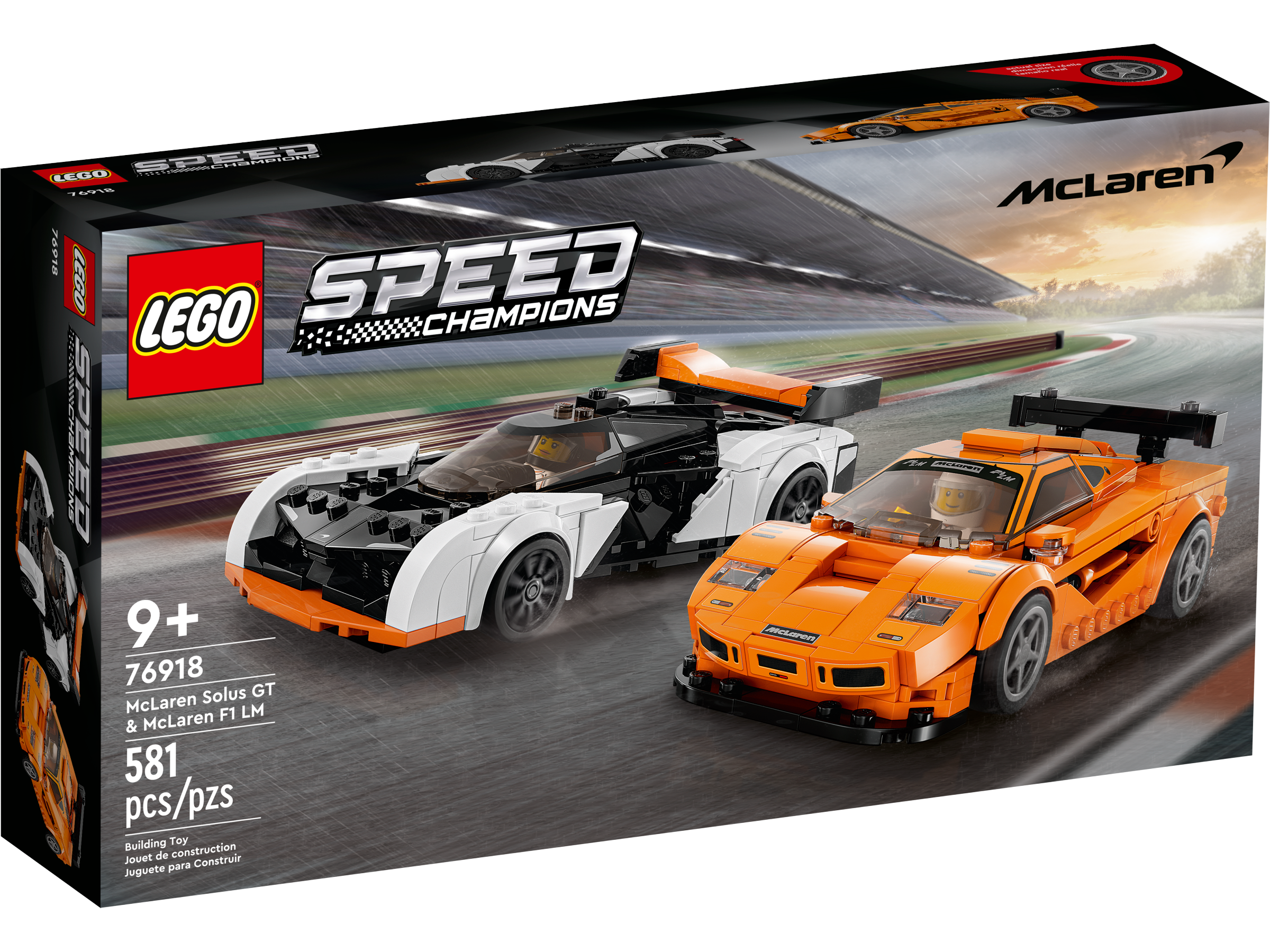 LEGO 76918 MC LAREN SOLUS GT & MCLAREN F1 LM SPEED CHAMPION
