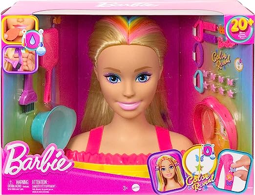 MATTEL HMD78 BARBIE STYLING HEAD CAPELLI ARCOBALENO