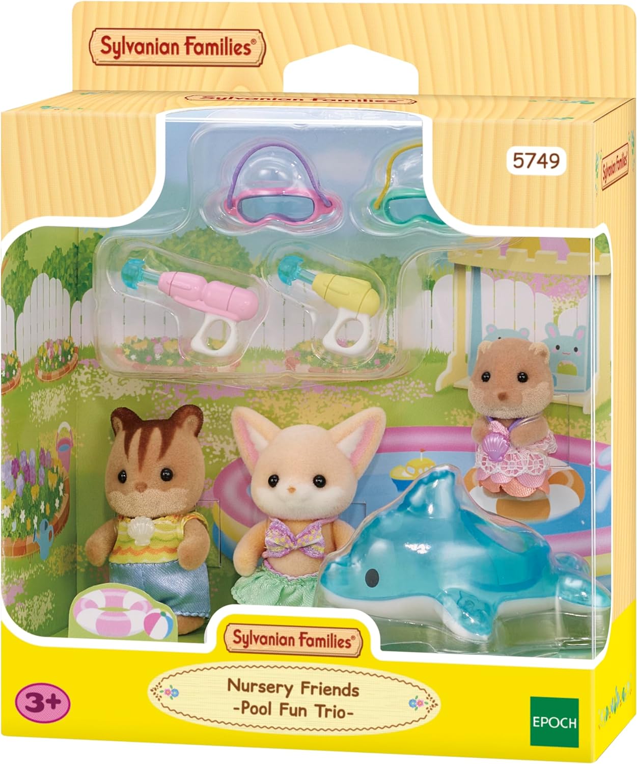 SYLVANIAN FAMILIES 5749 AMICI DELL'ASILO TRIO IN PISCINA