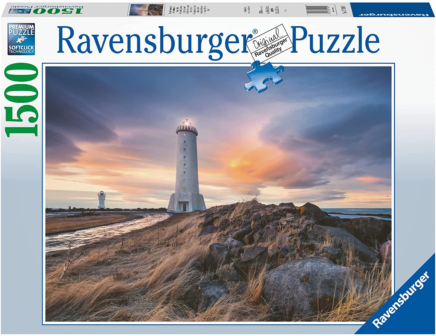 RAVENSBURGER 17106 PUZZLE DA 1500 PZ. CIELO MAGICO SOPRA IL FARO DO AKRANES ISLANDA