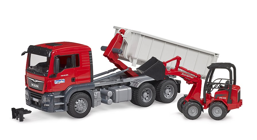 BRUDER 03767 CAMION MAN CONTAINER RIBALTABILE