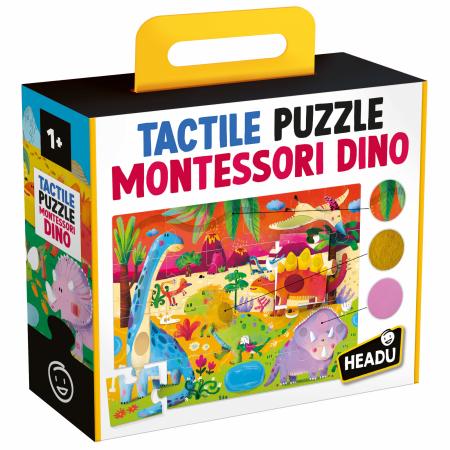 HEADU MU56790 TACTILE PUZZLE MONTESSORI DINO