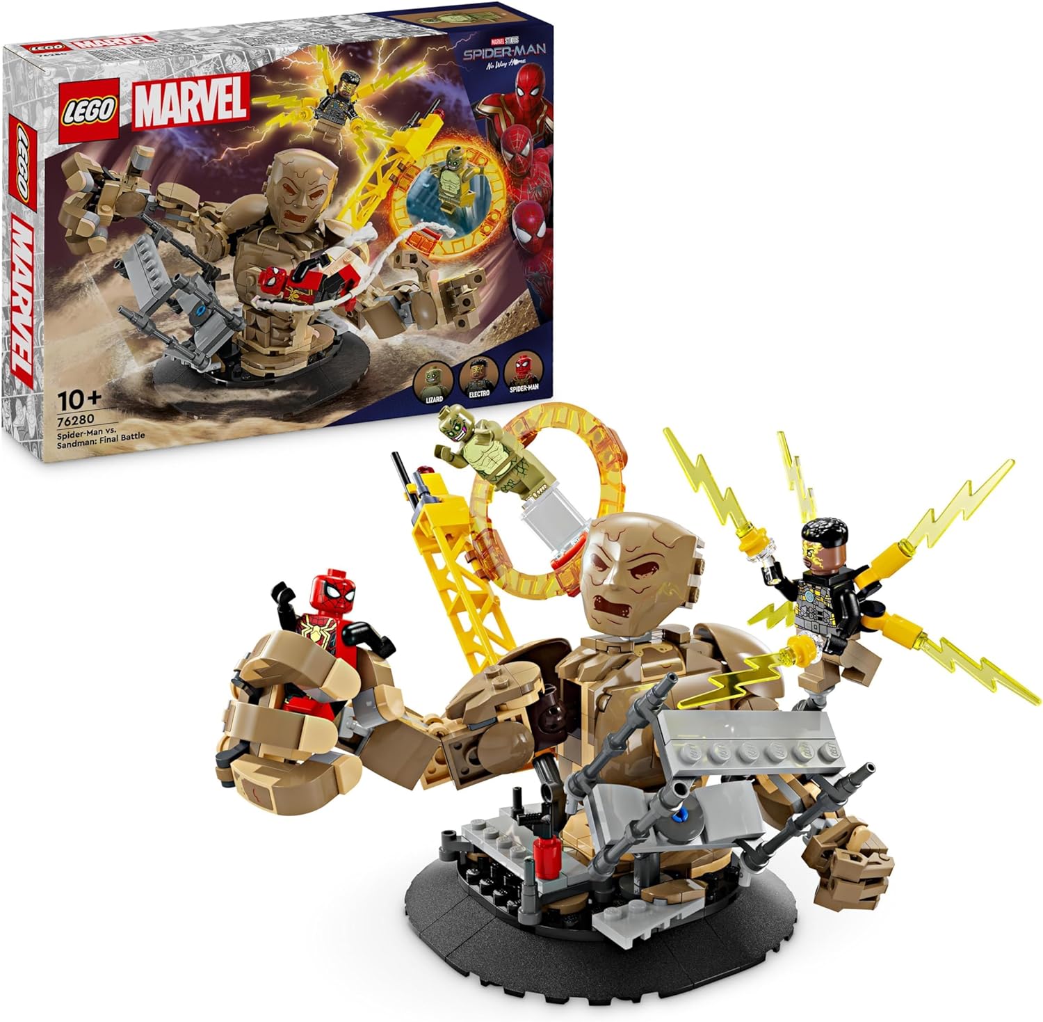 LEGO 76280 SPIDR MAN VS UOMO SABBIA BATTAGLIA FINALE MARVEL