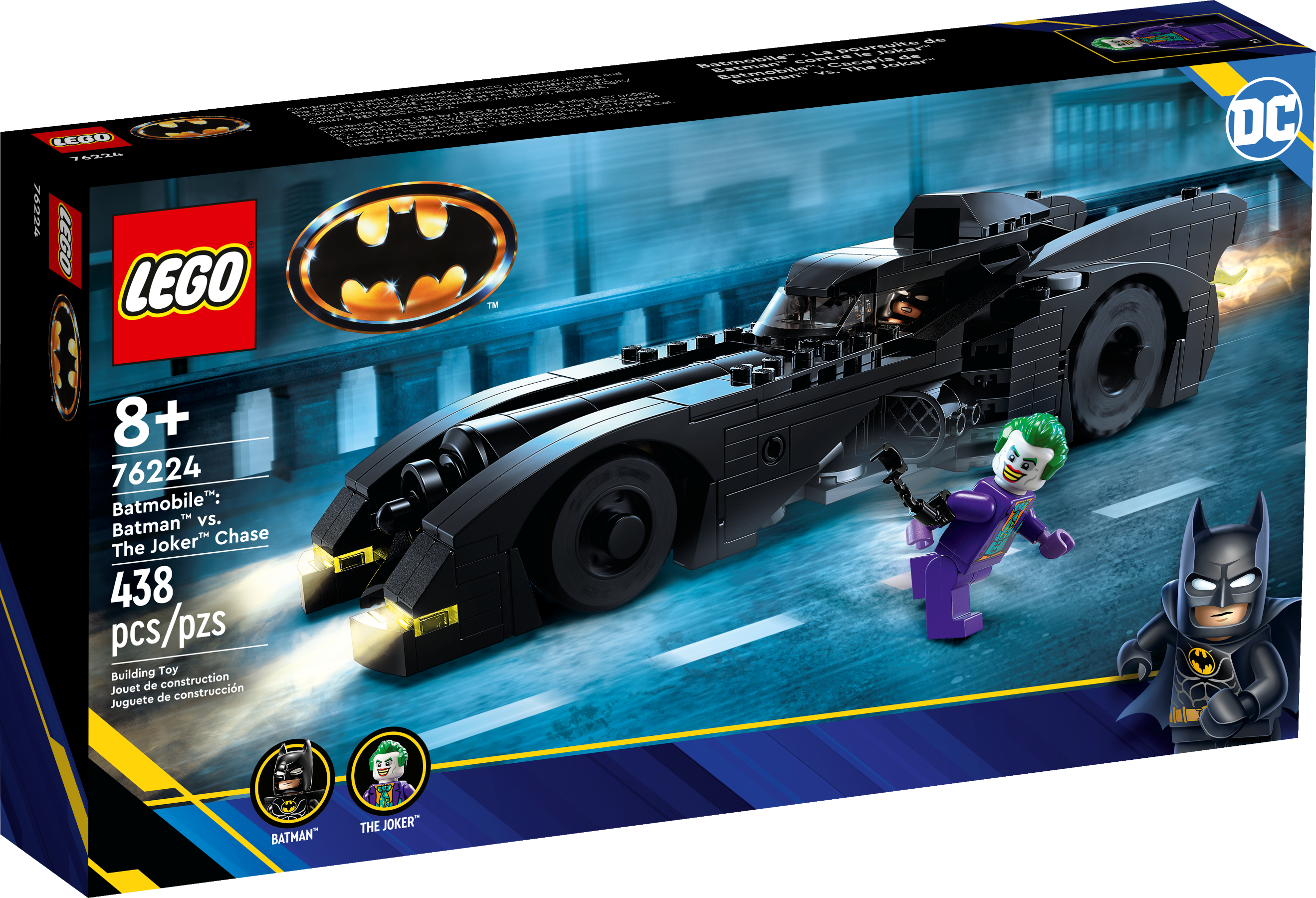 LEGO 76224 BATMOBILE INSEGUIMENTO BATMAN VS THE JOKER SUPER HEROES