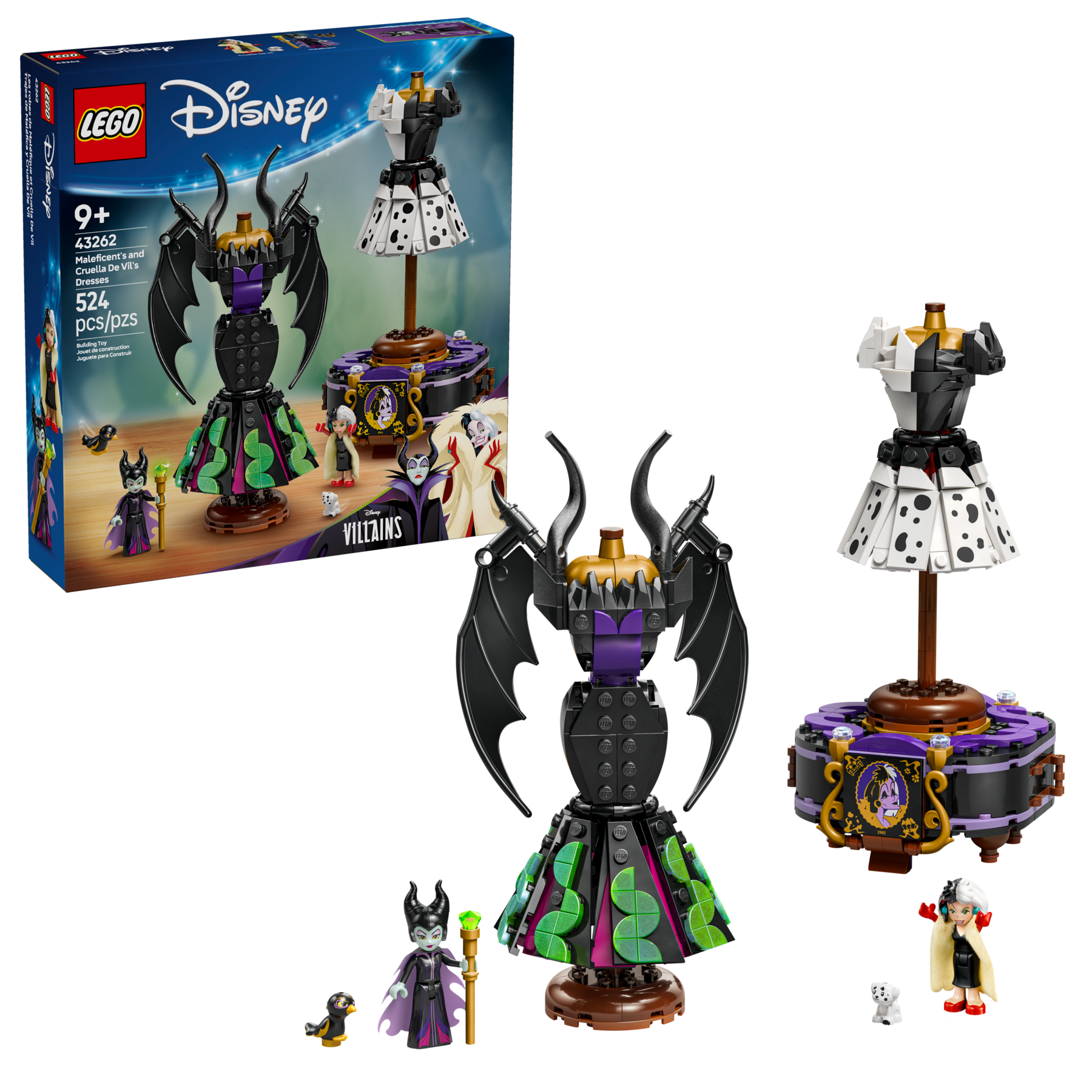 LEGO 43262 ABITI DI MALEFICA E CRUDELIA DE MON DISNEY