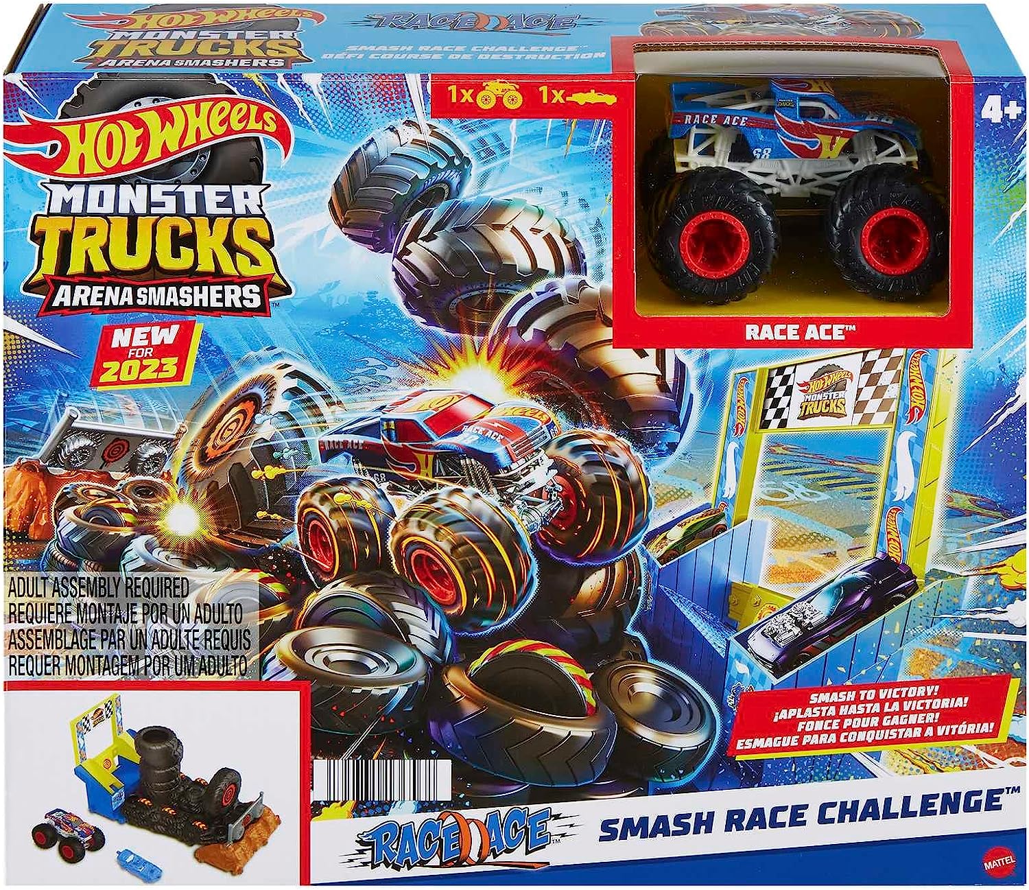 MATTEL HNB89 MONSTER TRUCK SMASH RACE CHALLENGE