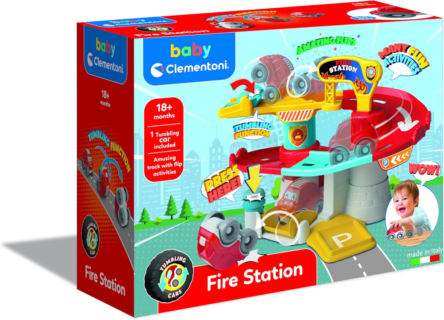 CLEMENTONI 17559 TUMBLING CARS FIRE STATION