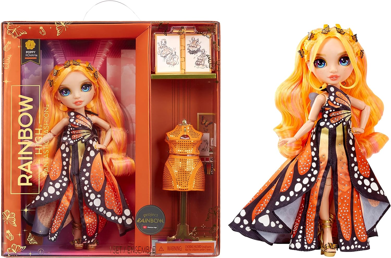 MGA 587330 RAINBOW HIGH FANTASTIC FASHION DOLL ORANGE