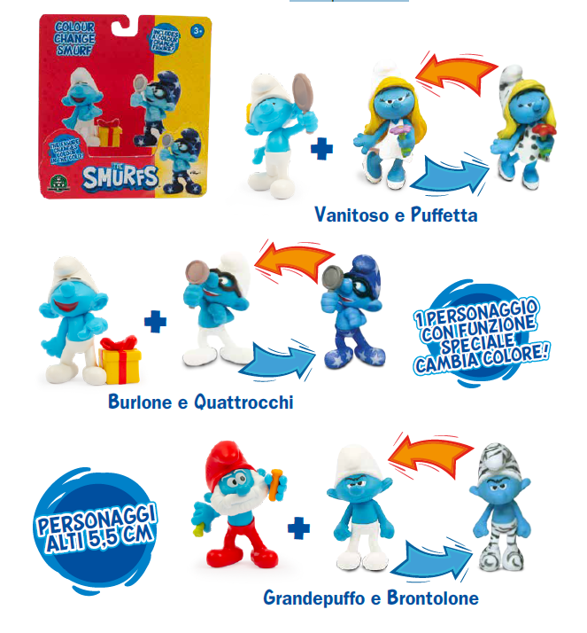GIOCHI PREZIOSI PUF34000 COPPIA PERSONAGGI CAMBIA COLORE