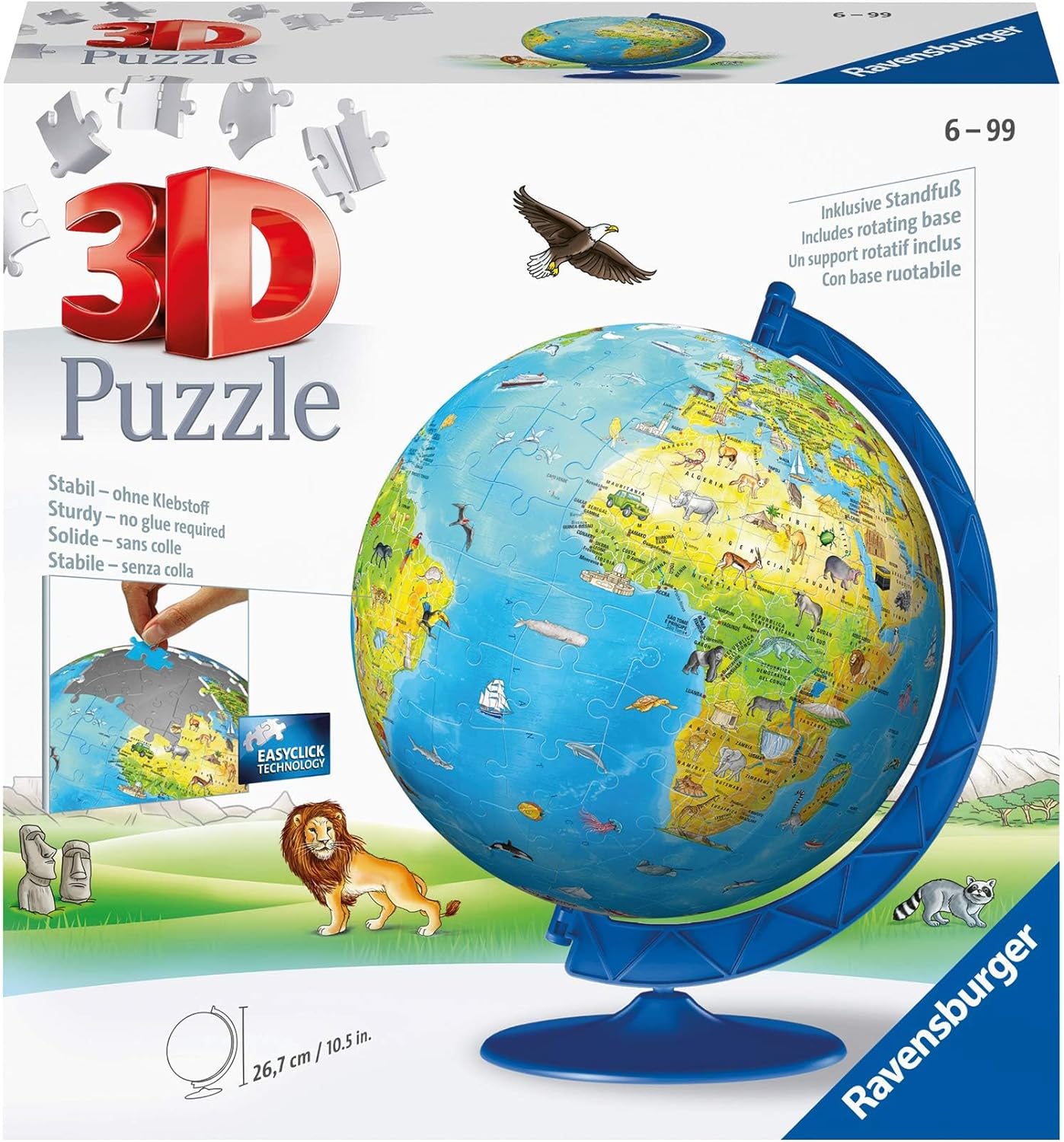 RAVENSBURGER 12340 PUZZLE MAPPAMONDO GLOBO 3D