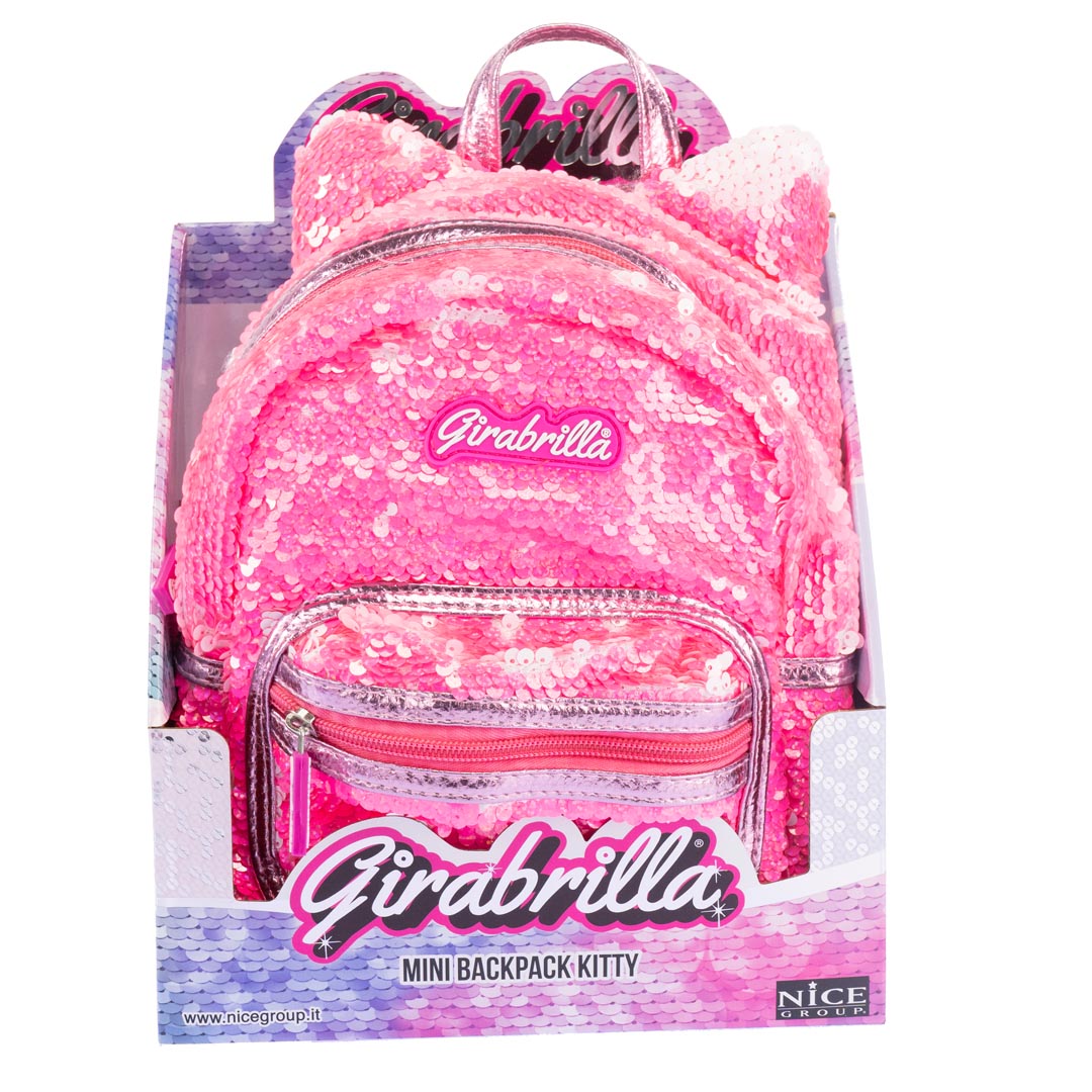 NICE 02508A GIRABRILLA MINI BACKPACK KITTY ROSA