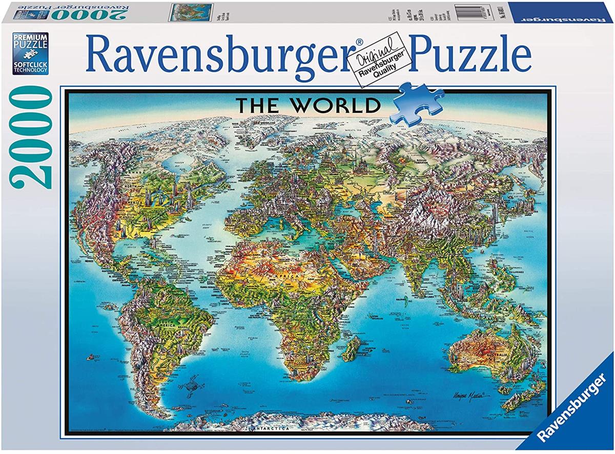 RAVENSBURGER 16683 PUZZLE DA 2000 PZ. MAPPA DEL MONDO