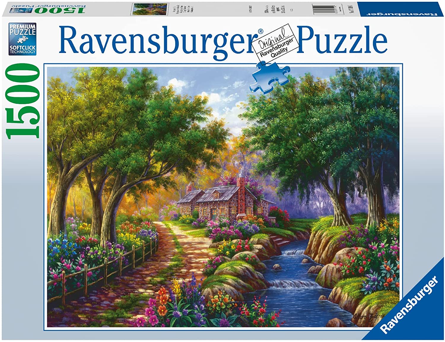 RAVENSBURGER 17109 PUZZLE DA 1500 PZ. COTTAGE LUNGO IL FIUME