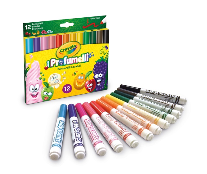 CRAYOLA 588337 12 PENNARELLI LAVABILI PUNTA MAXI PROFUMELLI