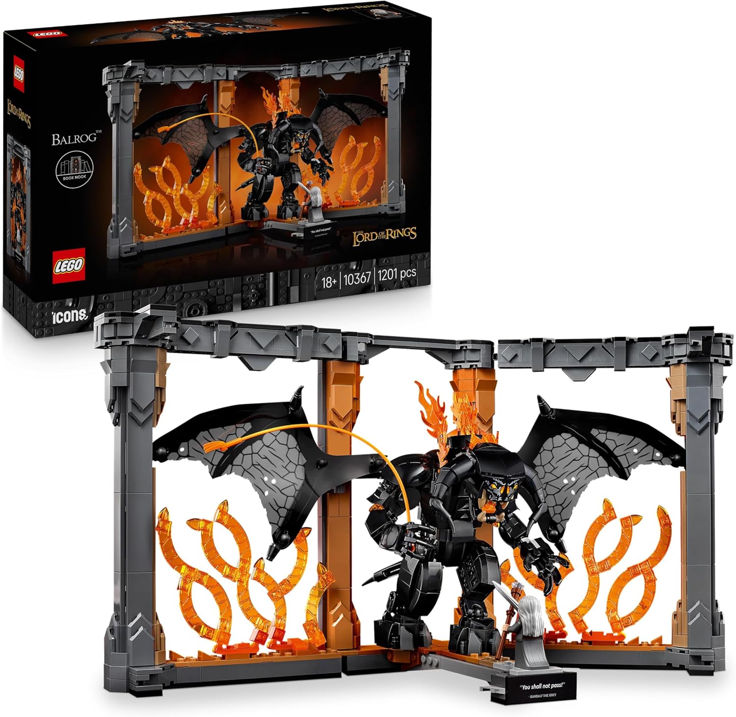 LEGO 10367 IL SIGNORE DEGLI ANELLI BOOK NOOK DEL BALROG ICONS