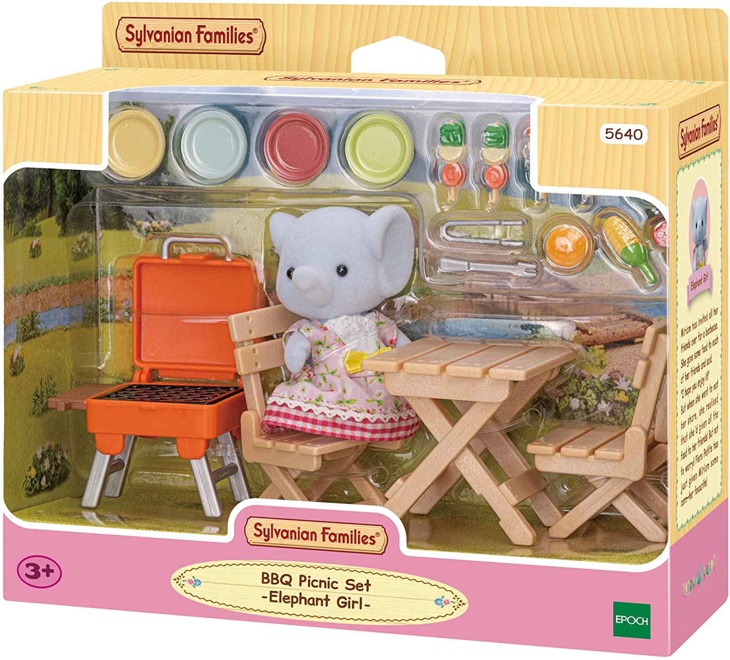 SYLVANIAN FAMILIES 5640 SET BARBEQUE PER PICNIC - RAGAZZA ELEFANTE