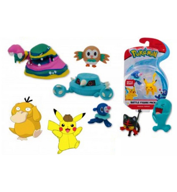 GIOCHI PREZIOSI PKT00000 DETECTIVE PIKACHU BATTLE FIGURES