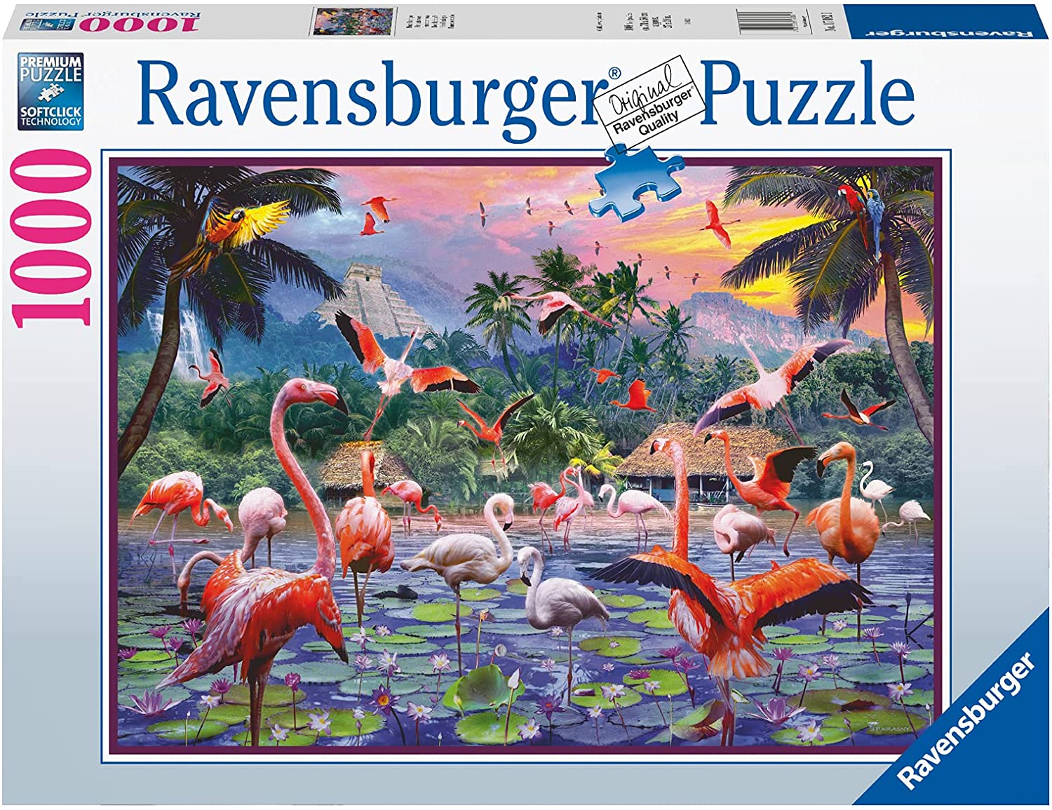 RAVENSBURGER 17082 PUZZLE DA 1000 PZ. FENICOTTERI ROSA