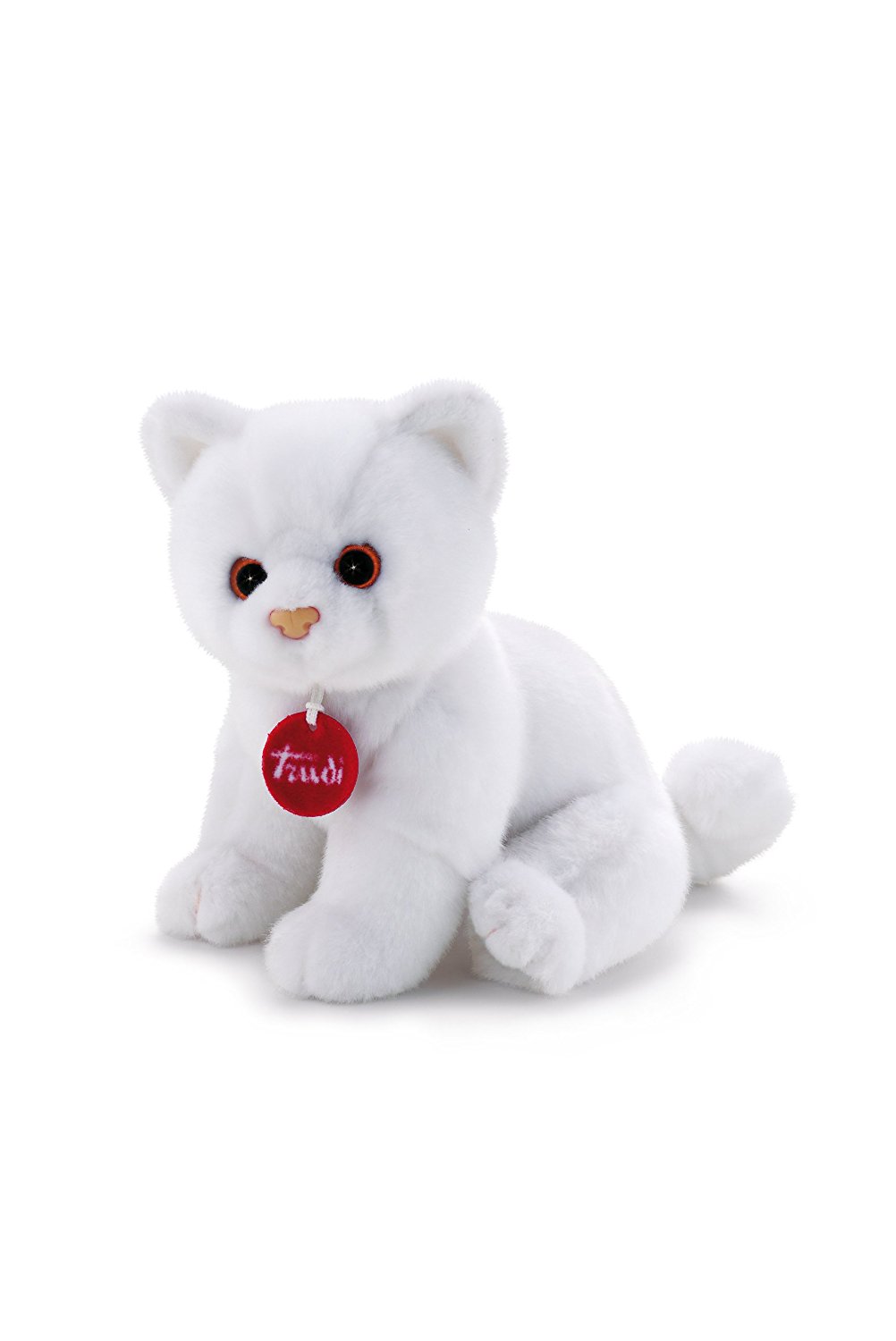 Peluche Gatto Bianco 30 Cm | Bambola Morbida E Realistica, Giocattolo Per Bambini E Cuscino Decorativo, Regalo Di Natale