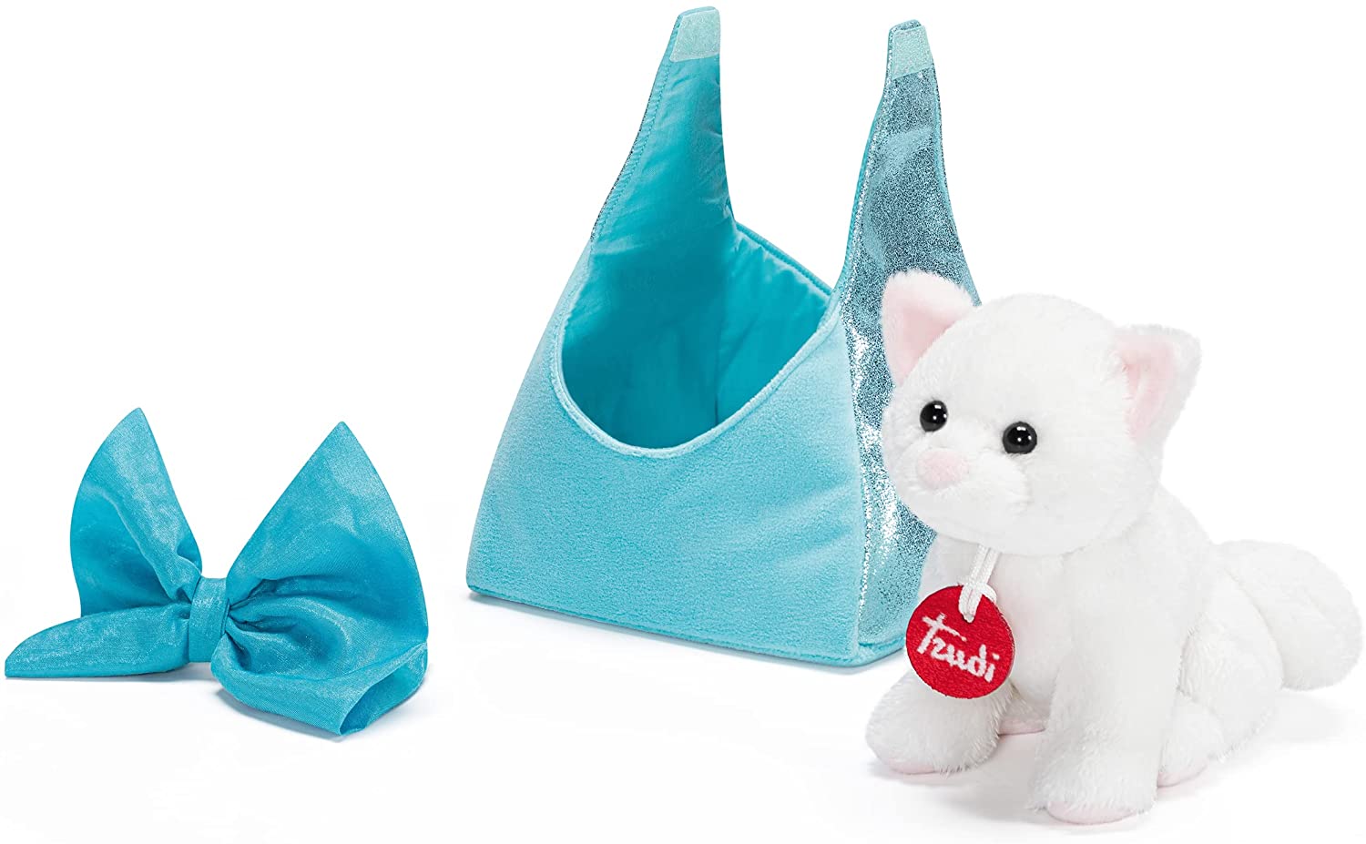 TRUDI 29622 PELUCHE GATTINO BORSA FIOCCO