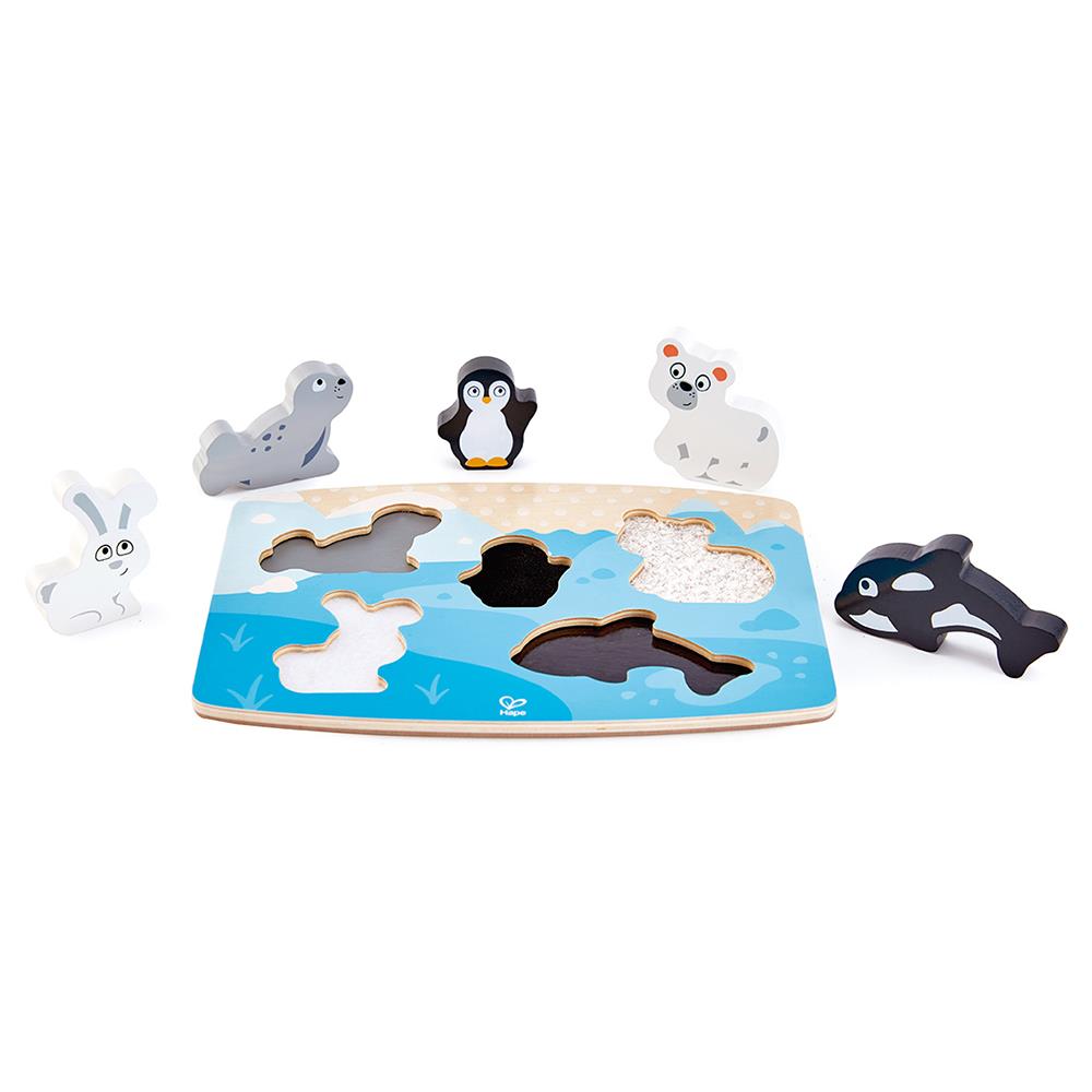 HAPE E1620 PUZZLE TATTILE DEGLI ANIMALI POLARI