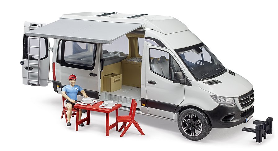 BRUDER 02672 MB SPRINTER CAMPER CON PERSONAGGIO