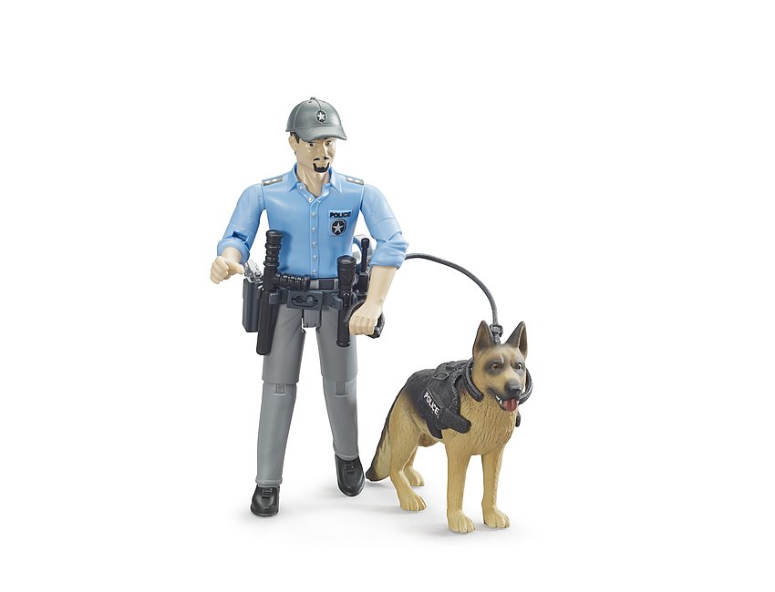 BRUDER 62150 POLIZIOTTO CON CANE