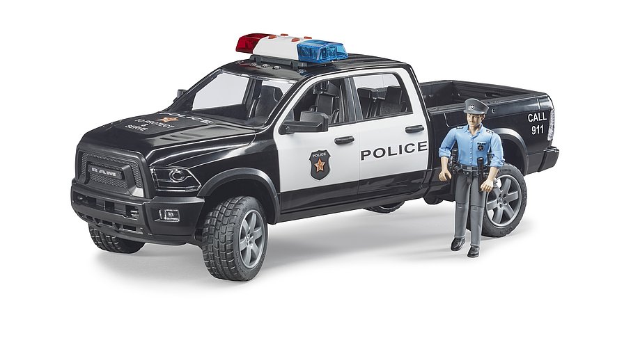 BRUDER 02505 RAM 2500 POLIZIA CON POLIZIOTTO