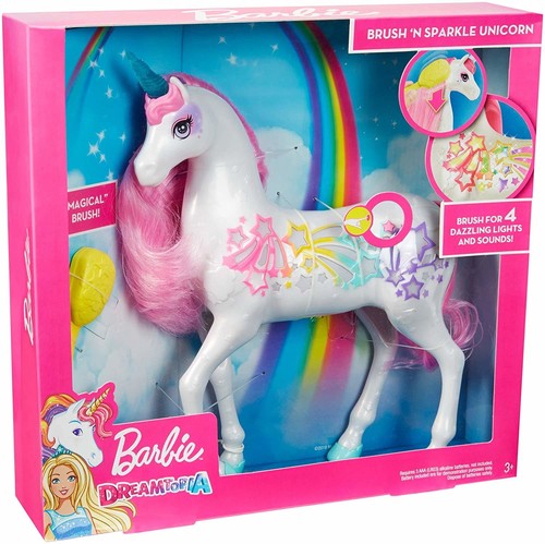 MATTEL GFH60 UNICORNO PETTINA E BRILLA DI BARBIE