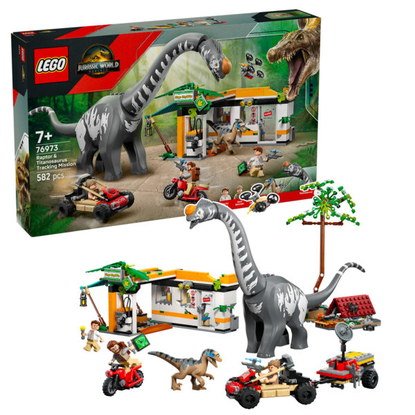 LEGO 76973 ALLA RICERCA DEL RAPTOR E DEL TITANOSAURO JURASSIC WORLD
