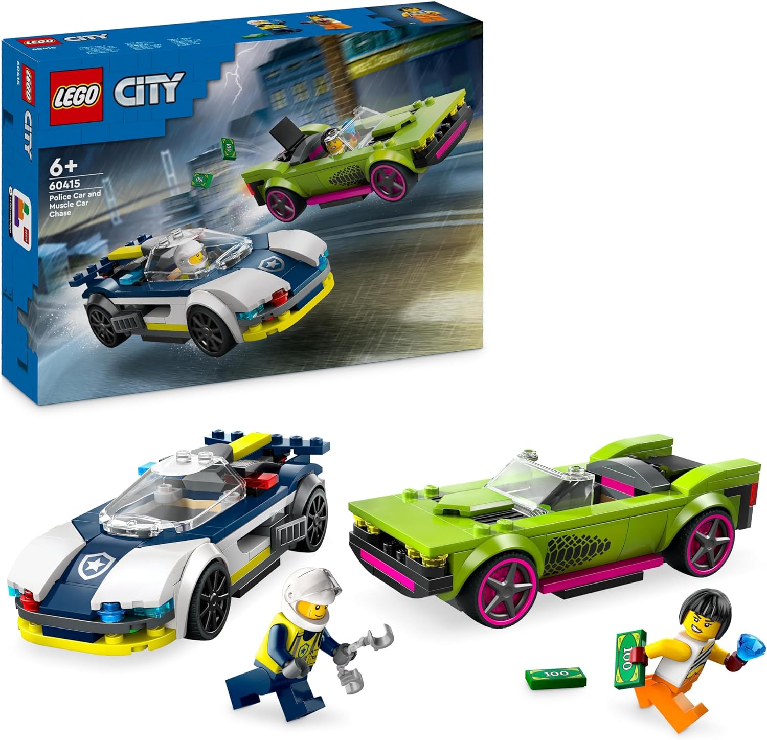 LEGO 60415 INSEGUIMENTO DELLA MACCHINA DA CORSA CITY