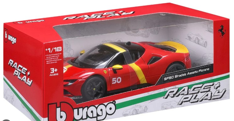 BURAGO 18016021 FERRARI SF90 STRADALE LE MANS LIVERY SCALA 1/18