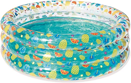 BESTWAY 51045 PISCINA SEA LIFE TRASPARENTE A 3 ANELLI CM. 150X53