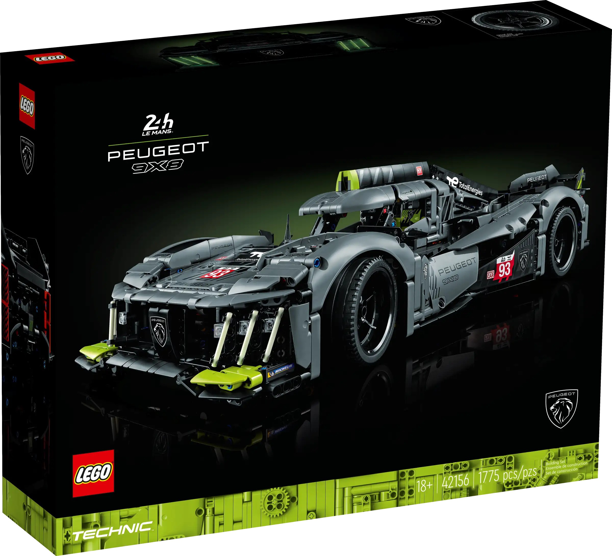 LEGO 42156 PEUGEOT 9X8 24H LE MANS HYBRID HYPECAR TECHNIC