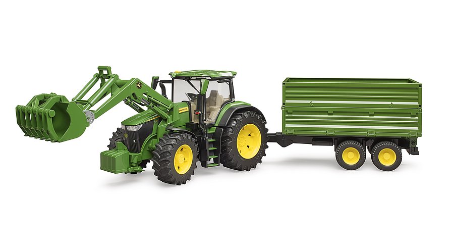 BRUDER 03155 TRATTORE JOHN DEER 7R 350 CON BENNA