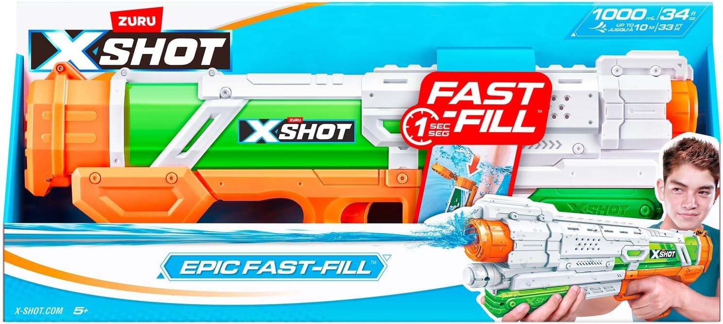 ZURU 56221 PISTOLA  AD ACQUA X SHOT-WATER WARFARE BLASTER L FAST FILL