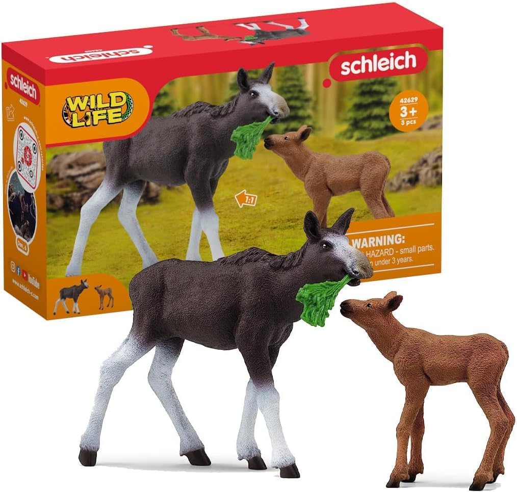 SCHLEICH 2542629 ALCE CON CUCCIOLO