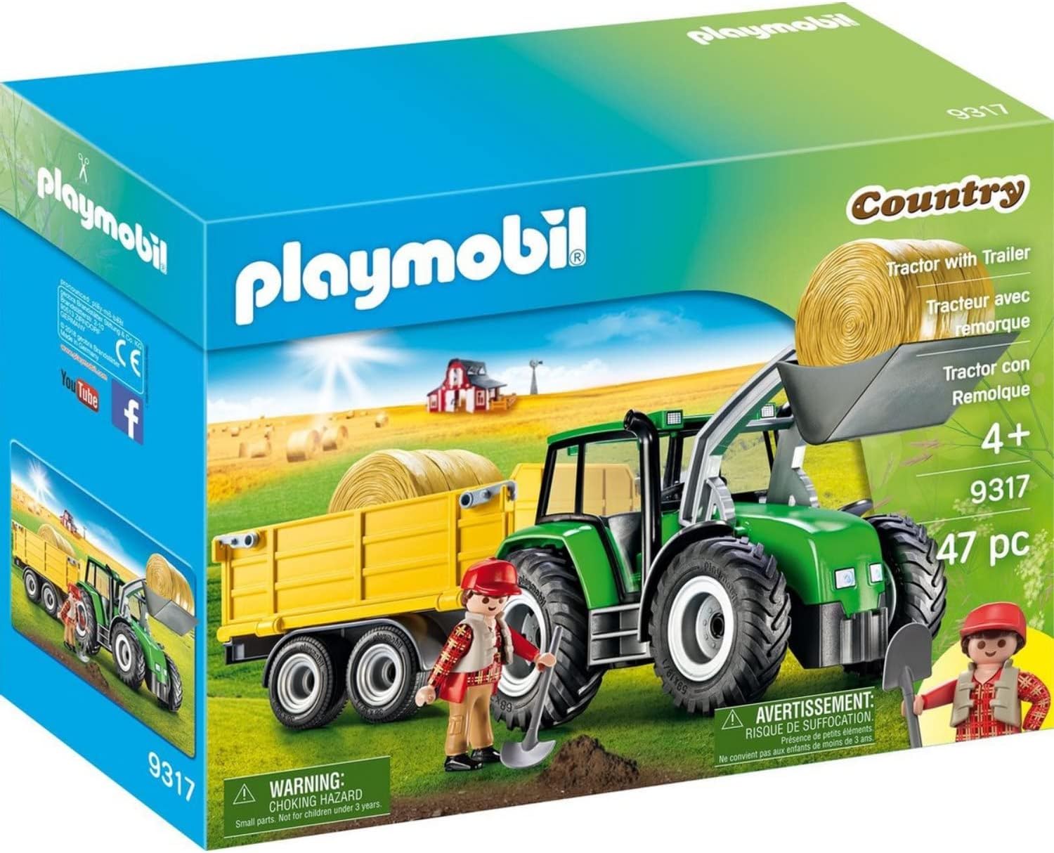 PLAYMOBIL 9317 TRATTORE CON CASSONE